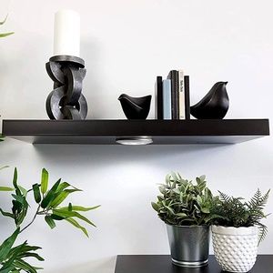 Kiera Grace Kieragrace Aberg Led Light Modern Floating Shelf, 24” Black (4)